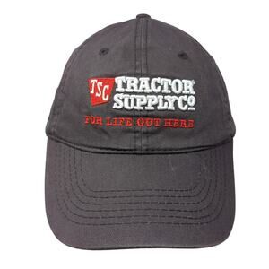 Tractor Supply Co For Life Out Here Slideback Baseball Cap Gray One Size Cotton